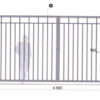 Типовое ограждение, металлическое П-2,5-М-06-В1, 2,5 метра